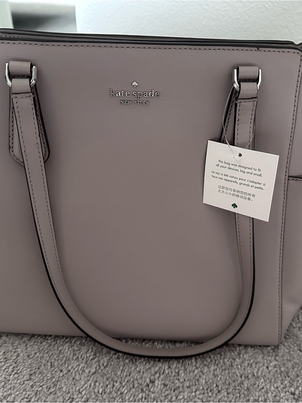 kate spade Mauve-Pink Leather Tote NWT